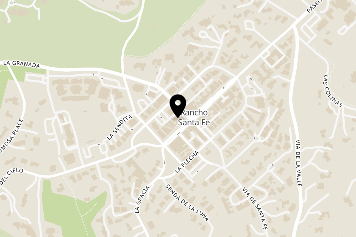 Map showing the location of Paseo Pizza & Gelato on 6024 Paseo Delicias D in Rancho Santa Fe